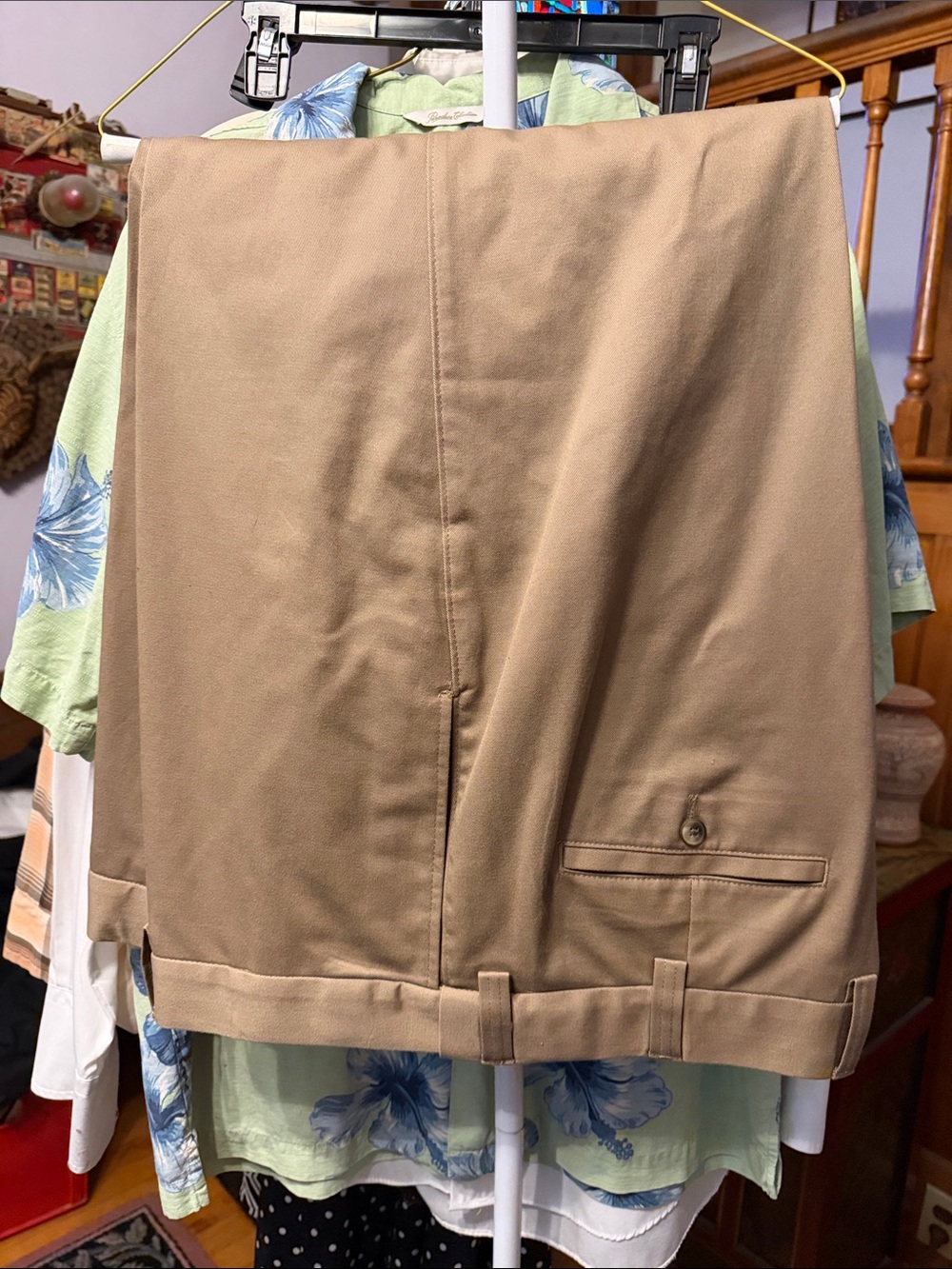 Men's Flat Front Chino Pants in Tan - Classic Casual